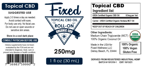 Fixed Wellness Topical ROLL ON 250MG